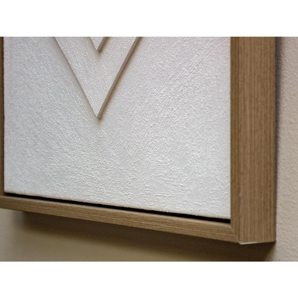 Framed Two White Hearts 40cm x 50cm