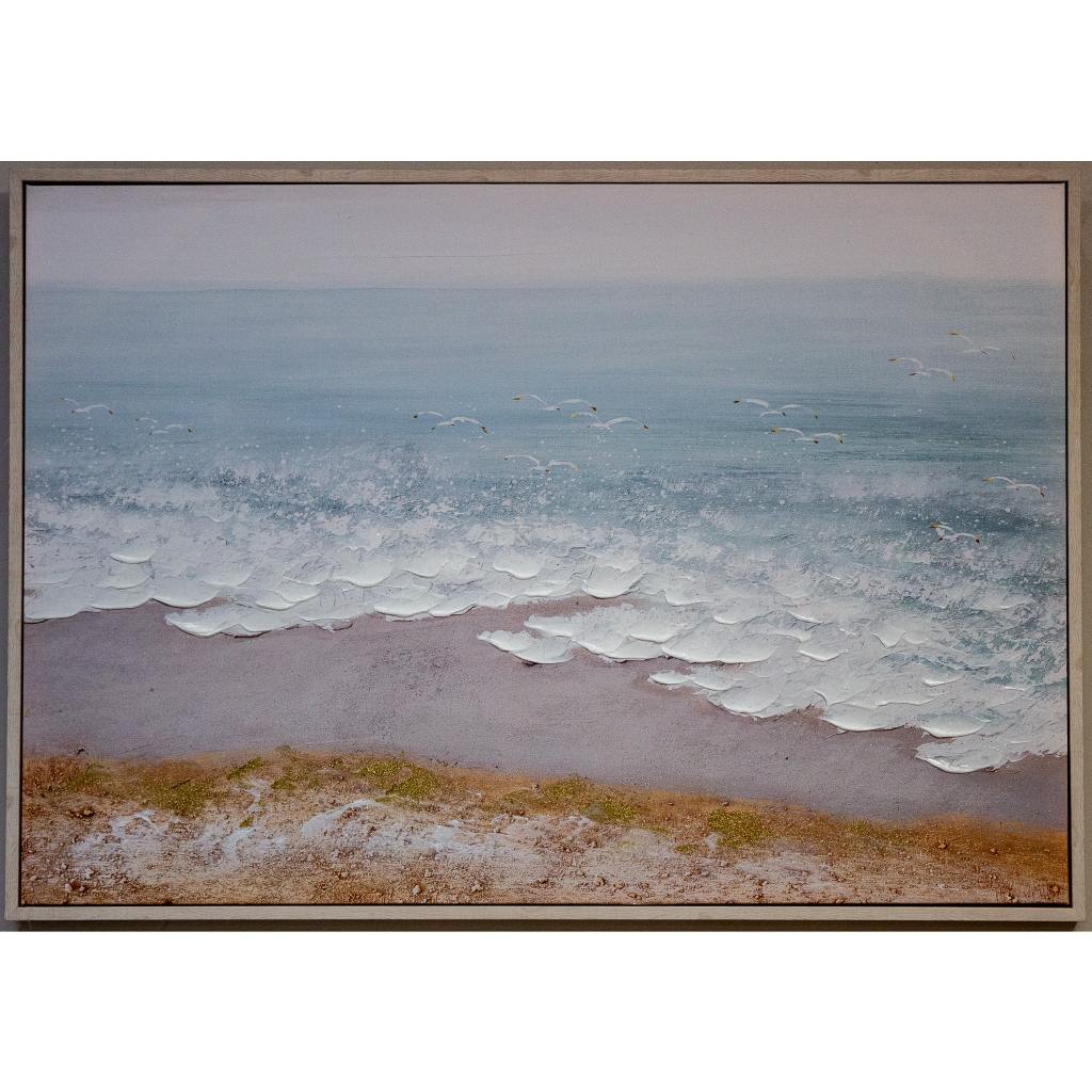 Framed Water Ripple Beach 70cm x 100cm
