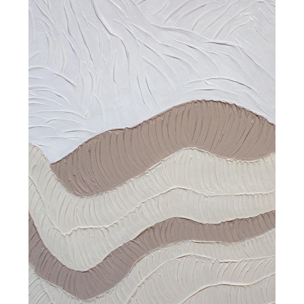 Framed White Ripple Mountains 80cm x 120cm