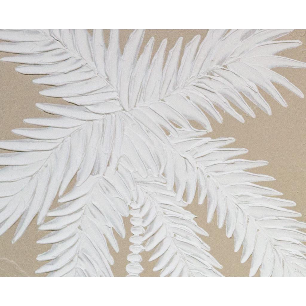 Framed White Single Palm 60cm x 90cm