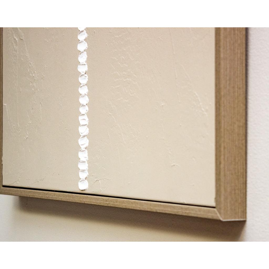 Framed White Single Palm 60cm x 90cm