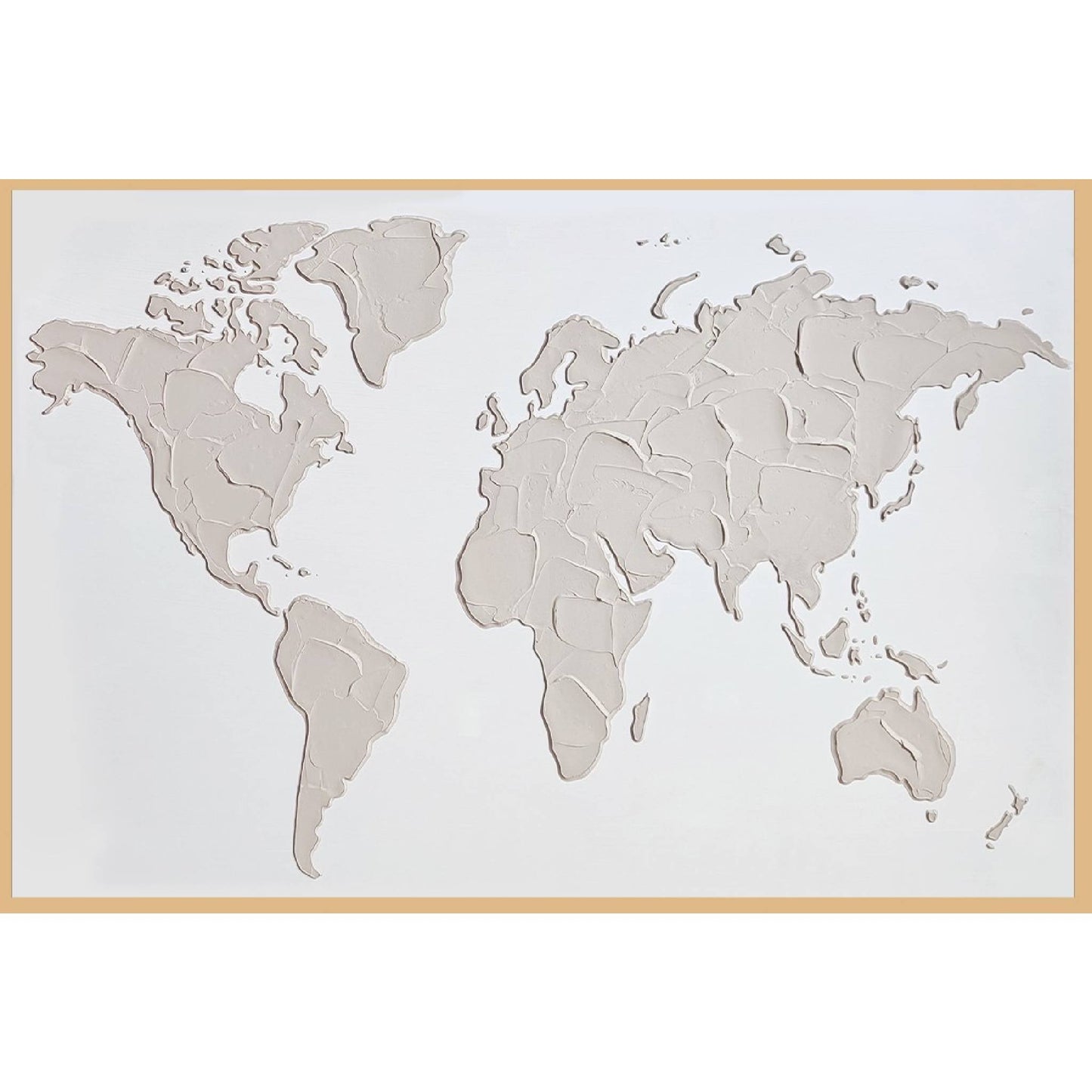 Framed World Map 80cm x 120cm