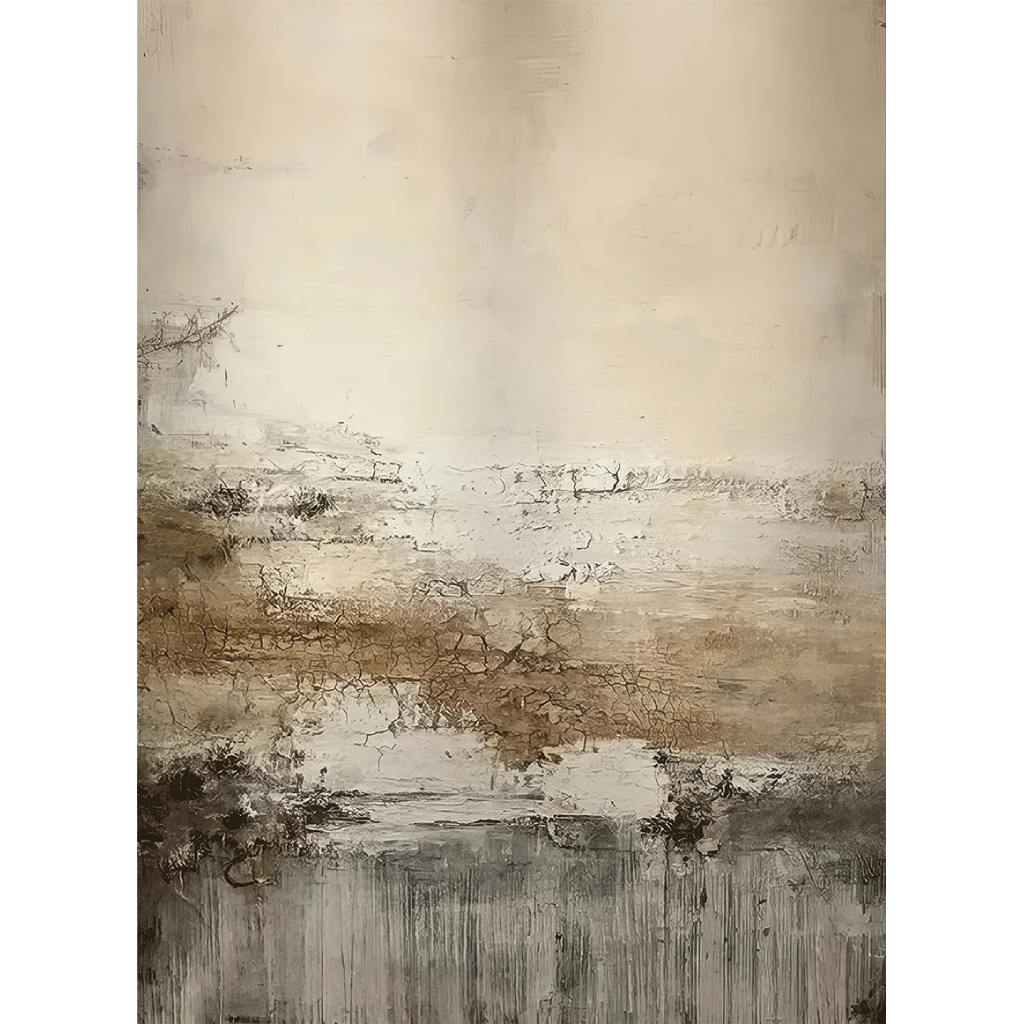 Framed Grey-Brown Abstracts 80cm x 120cm