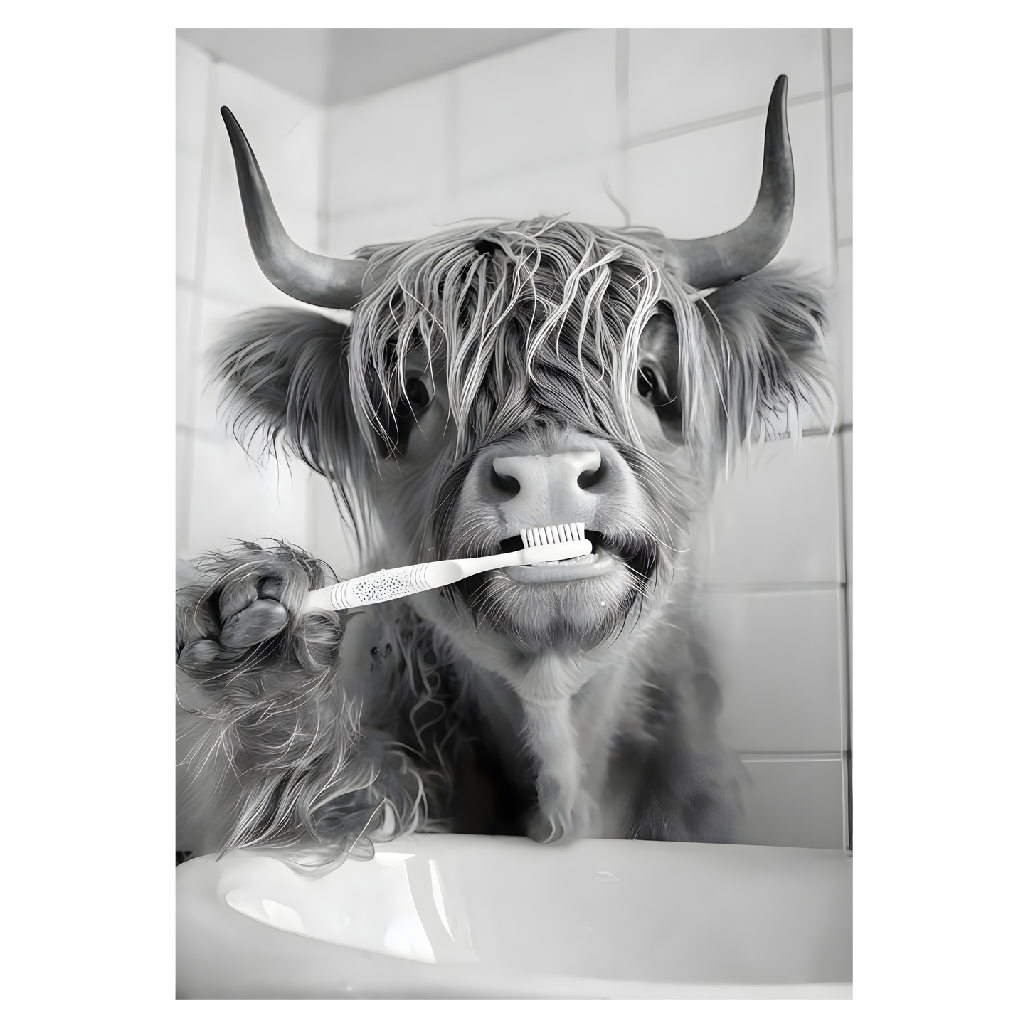 Framed Art - Highland Cow Teeth