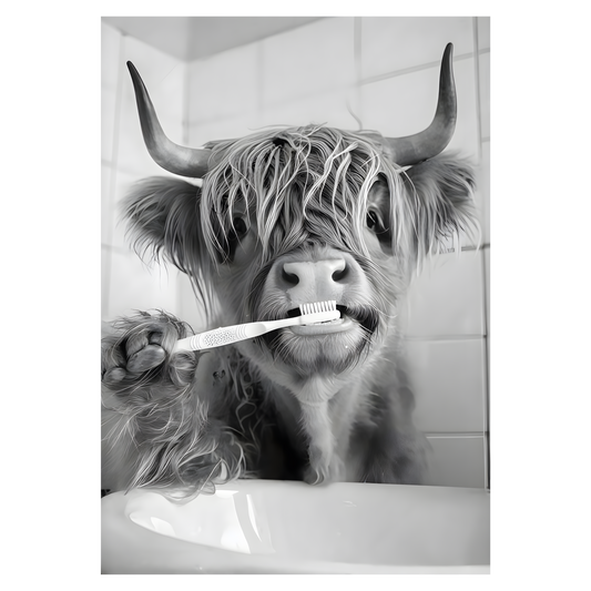 Framed Art - Highland Cow Teeth 30x40