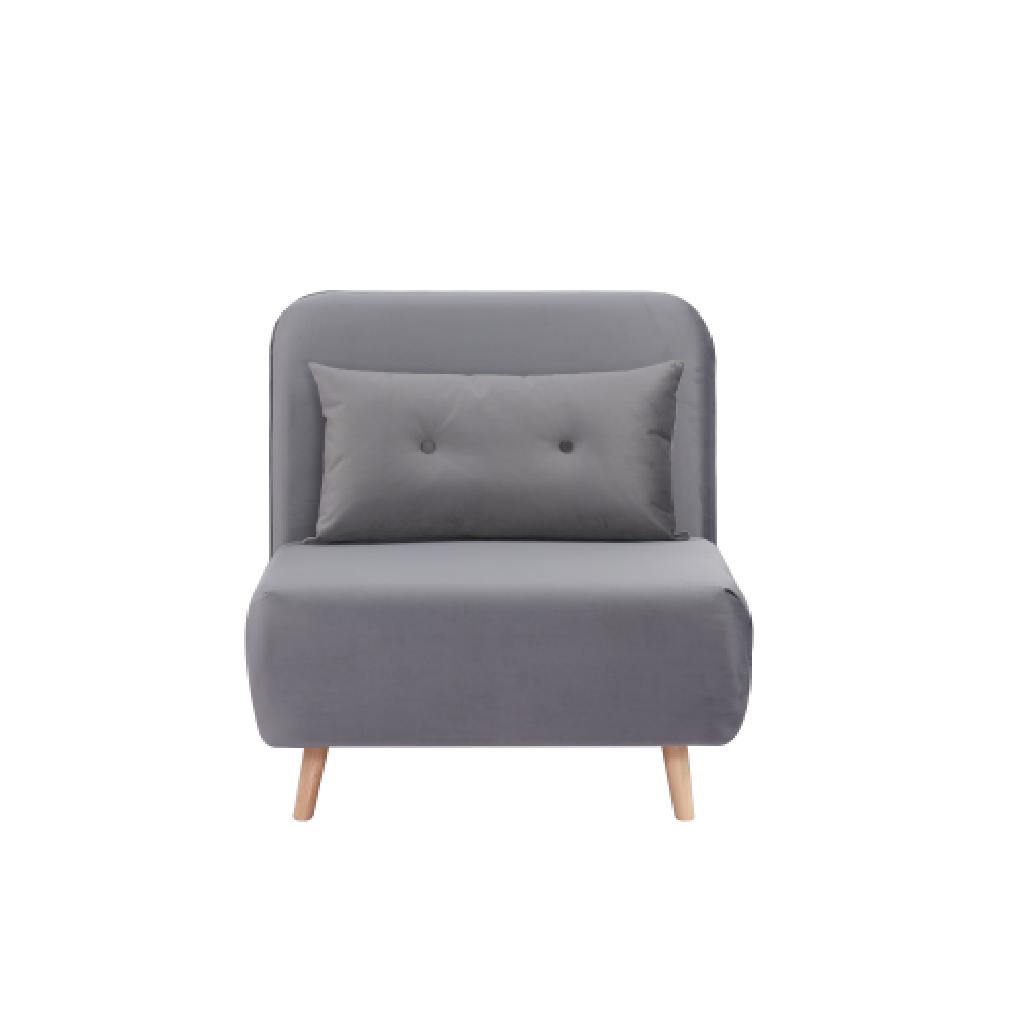Lily Bed Sofa Velvet Grey