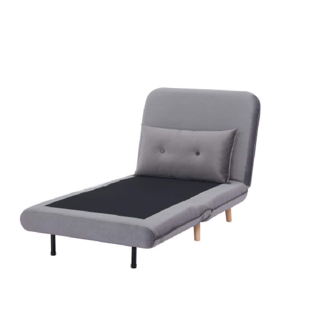 Lily Bed Sofa Velvet Grey