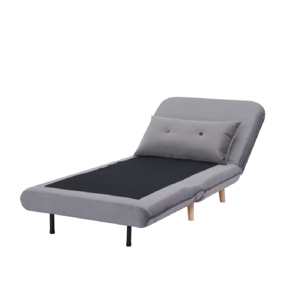 Lily Bed Sofa Velvet Grey