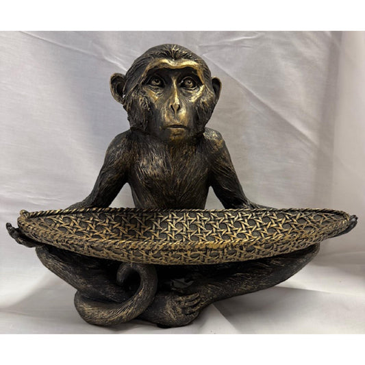 Monkey Holding Tray 31cm
