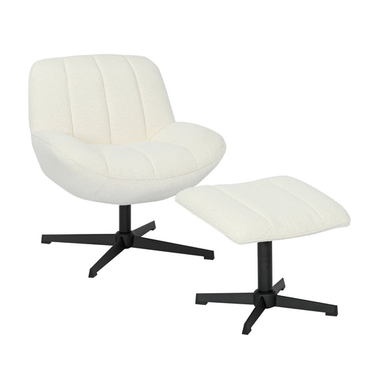 Swivel Chair - Nina Swivel Chair with Ottoman
