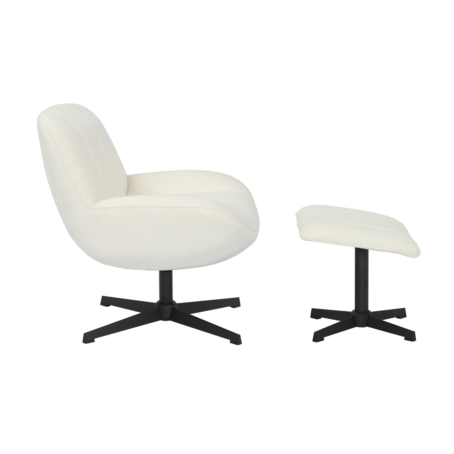Swivel Chair - Nina Swivel Chair with Ottoman