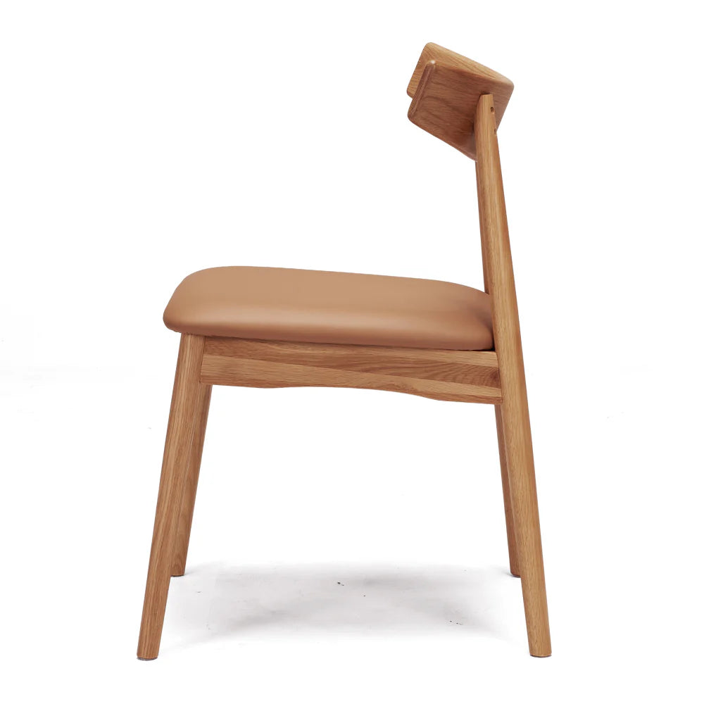 Dining Chair - Wagner Natural Oak Tan PU