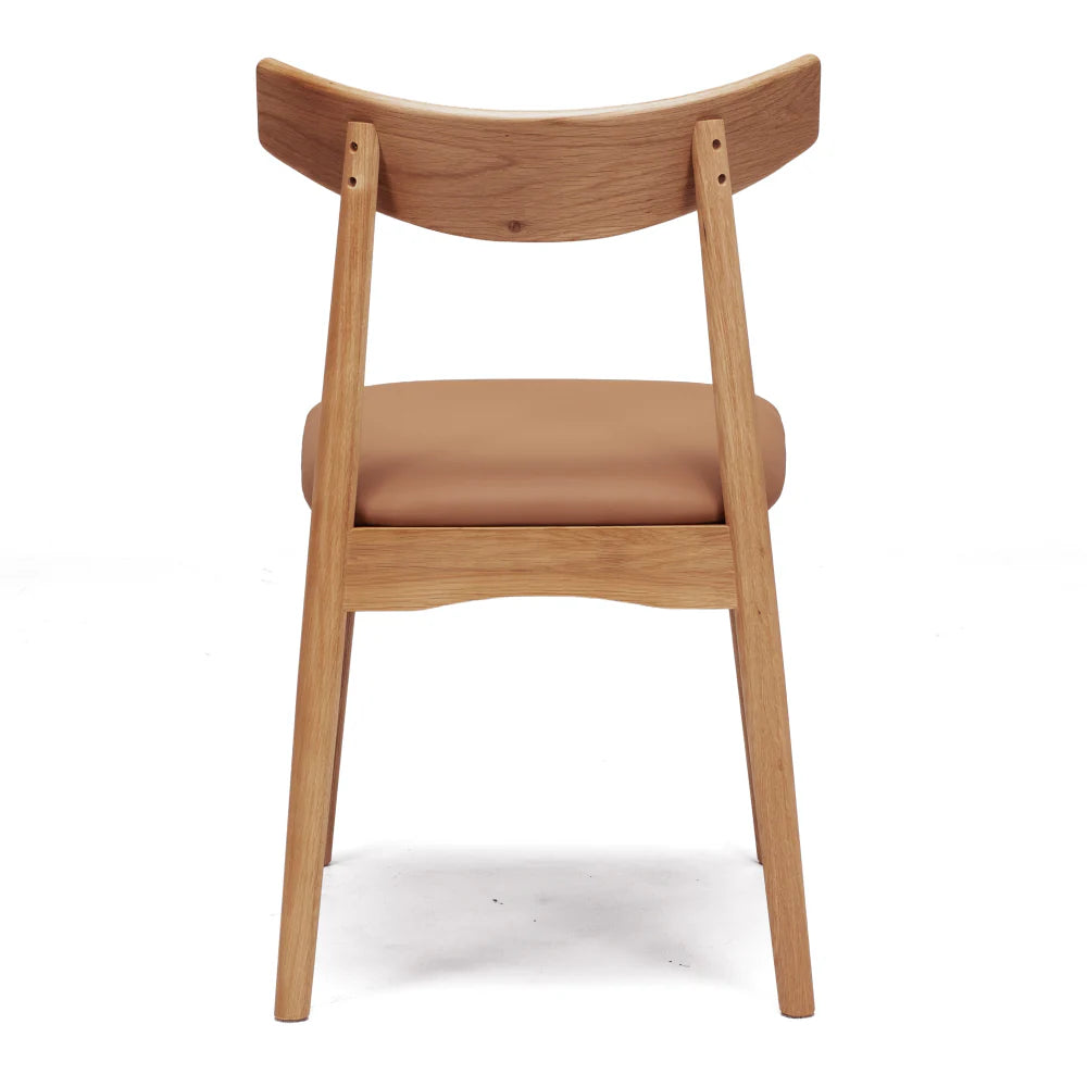 Dining Chair - Wagner Natural Oak Tan PU
