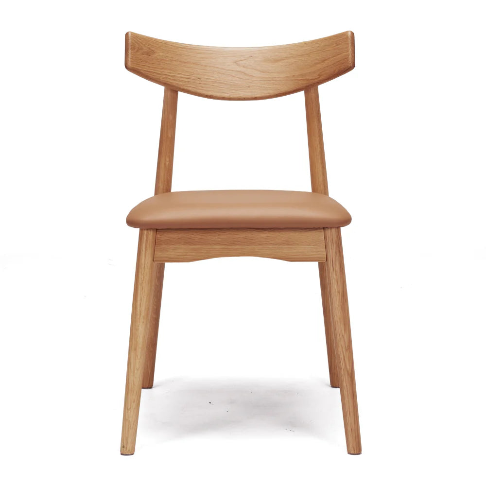 Dining Chair - Wagner Natural Oak Tan PU