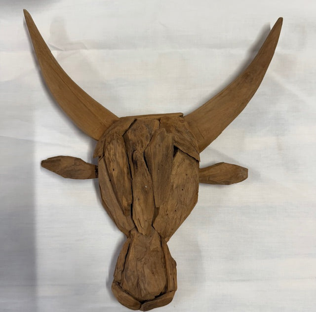 Natural Small Bull Head Deco