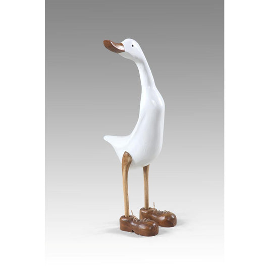 Standing White Duck Figurine