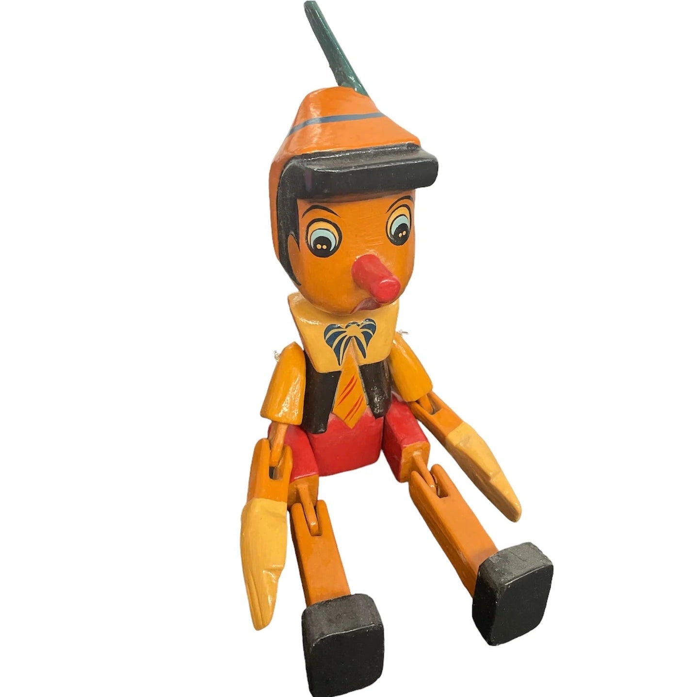 Small Wooden Sitting  Pinocchio Puppet